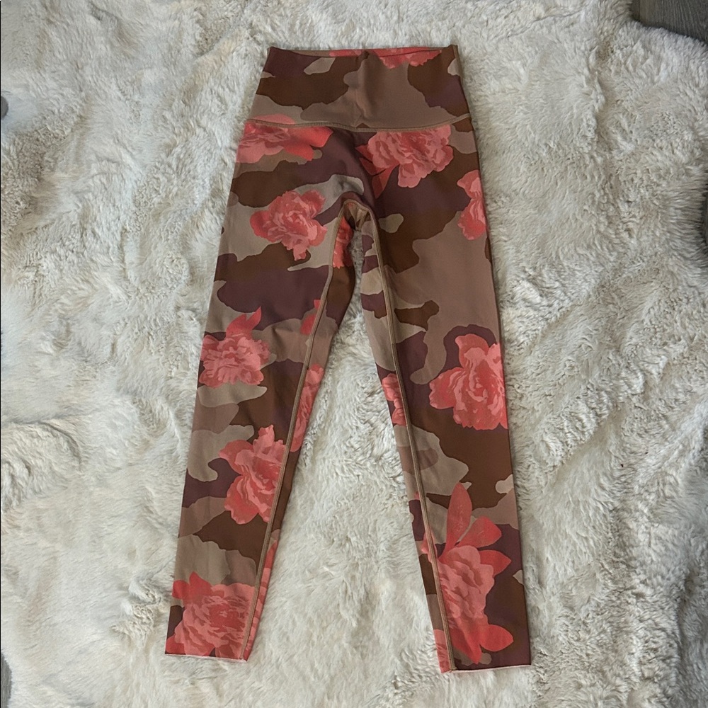 Offline by Aerie Pink and Brown Floral Leggings